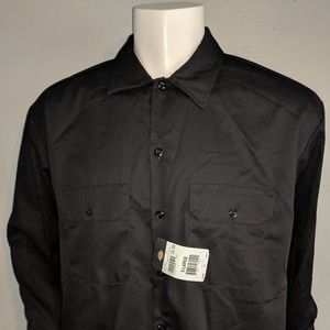 Dickies Black Dress/Work Shirt Size XL NWT